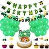 50 Pieces Farm Tractor Theme Party Decorations include Tractor Happy Birthday Banner Tractor Garland Cupcake Toppers Balloons Green Tractor Construction Party Supplies and Favors for Girls Boys Kids 1