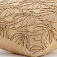 thumbnail image 2 of The HomeCentric Cushion Cover For Couch, Gold Pillows Cover, Beaded Lotus Pillows Cover Pack of 2, 14x14 inch (35x35 cm) Throw Pillow Covers, Square Taffeta Pillows Cover, Floral Easter - Gold Jardin, 2 of 5