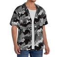 thumbnail image 2 of Gukieu Horse Silhouette Print Men's Short-sleeved Shirts, Button-down Pocket Shirts, T-shirts, Beach Vacation Travel Summer Clothing-XX-Large, 2 of 5