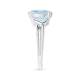thumbnail image 3 of Angara Natural 2.2 Ct. Aquamarine Solitaire Ring in 14K White Gold for Women (Ring Size: 3.5), 3 of 10