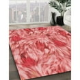 thumbnail image 3 of Ahgly Company Machine Washable Indoor Square Transitional Ruby Red Area Rugs, 5' Square, 3 of 7