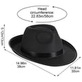 thumbnail image 3 of Hsqqdc Elegant Fedora Trilby Hat, Nonwoven Jazz Cap Classic Gentleman Panama Hat, 3 of 7