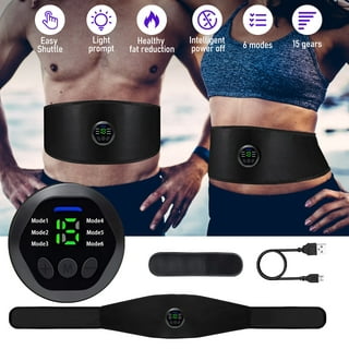 Abdominal Muscle Toner Rechargeable ABS Stimulator, Portable Wireless  Muscle Trainer for Men Women,6 Modes Intelligent EMS Home Office Fitness  for