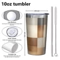 thumbnail image 4 of Brown and Grey Abstract Art Artwork 10oz Tumblers Stainless Steel Tumbler with Lid and Straw,Vacuum Insulated Double Wall Travel Tumbler Cups with Cleaning Brush for Coffee, Tea, 4 of 4