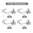 thumbnail image 4 of Goture 20Pcs Tube Jig Heads Fishing Hooks - Saltwater & Freshwater Water Drop Fishing Tube Jig Hooks Tube Baits Hooks for Bass Fishing - Tube Jig Heads, 4 of 7