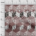thumbnail image 2 of oneOone Rayon Dark Rose Brown Fabric Floral Sewing Material Print Fabric By The Yard 56 Inch Wide, 2 of 4