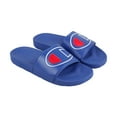 thumbnail image 1 of Champion Ipo Mens Blue Leather Slide Slip On Sandals Shoes, 1 of 3