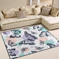thumbnail image 5 of SKYSONIC Butterflies Pattern Area Rug Pad - 63x48 inch - 100% Light Weight Polyester Fabric for Living Bedroom, 5 of 6