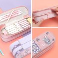 thumbnail image 2 of Veeki-estuche para lápices grande con cremallera, estuche para lápices de gran capacidad para oficina, universidad, escuela, caja de viaje, regalo de Navidad, 2 of 2