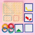 thumbnail image 3 of Gráfico creativo de madera Geoboard Peg Board Montessori preescolar juguetes educativos para niños chico Sincero Hogar, 3 of 5