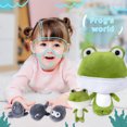 thumbnail image 3 of YAOLAN 18" Kawaii Frog Plush Toy Stuffed Animal Fluffy Frog Figure Doll Soft Pillow 5Pcs,Green, 3 of 7