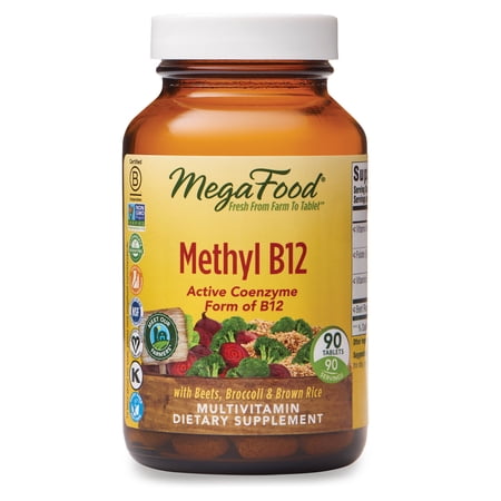 MegaFood, Methyl B12, Helps Maintain a Healthy Heart and Homocysteine Levels, Multivitamin Supplement