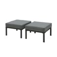 thumbnail image 5 of Cozyhome 2 Pc Outdoor Footstool, Patio Aluminum Ottomans With Thick Cushion, Compact And Comfortable, Gray, 5 of 10