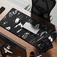 thumbnail image 2 of Long Mouse Pads for Desk,Black Halloween Witchy Symbols Desk Mats on Top Of Desks, Desk Mouse Pad Extra Large with 3mm Non-Slip Base and Stitched Edge for Gaming,Office,Work,Home 35.4"x15.7", 2 of 6