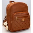 thumbnail image 1 of Mochila de Cuero sintetico diseño casual con forro, correa adaptable para usos diferentes. CAFE Moda Mochila, escolar, moda, 1 of 3