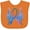 Orange, variant on Inktastic Thyroid Cancer Awareness with Butterfly Ribbon Words Boys or Girls Baby Bib