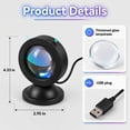 thumbnail image 2 of DAYBETTER Sunset Lamp Projector, 6 Warm Color Ambient Light with USB Port for Bedroom, Party, Photography & Room Decor, 2 of 7
