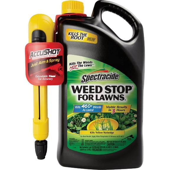 Spectracide Weed Stop for Lawns with AccuShot Sprayer - Weed Killer - 1.33 Gal
