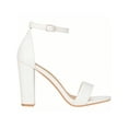 thumbnail image 4 of Women Chunky Heeled Ankle Strap Sandals Elegant Single Band Buckle Decor Sandals High Heel Sandals Open Toe Ankle Strap Sandals Heels, 4 of 5