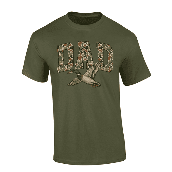 Trenz Shirt Company Men’s Hunting Camo Shirt – Patriotic Father’s Day Gift Tee for Dad, Outdoor Graphic Hunting Shirt , Military Green-Medium