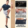 thumbnail image 2 of Pack de 5 Shorts Deportivos para Hombre - Shorts de Basketball Secado Rápido con Bolsillos para Running y Uso Casual (Negro), 2 of 5