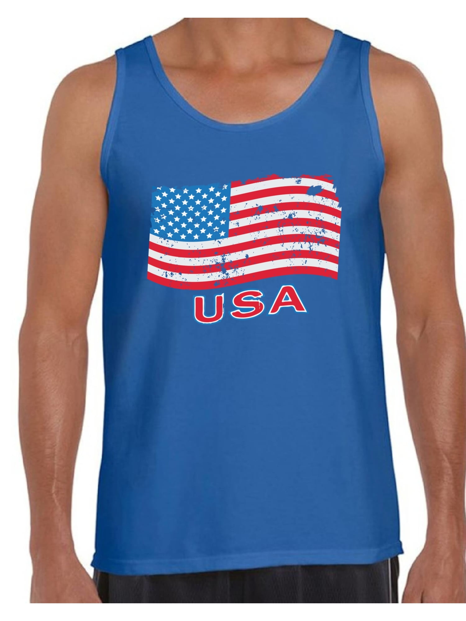 Awkward Styles Distressed Flag USA Men Tank Top Made in the USA 4th of ...