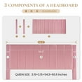 thumbnail image 5 of SHA CERLIN Pink Queen Size Platform Bed Frame with Velvet Vertical Channel Headboard, Adult, 5 of 9