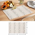 thumbnail image 6 of Beige Flower Branch Placemats Set of 4 Spring Summer Farmhouse Botanical Place Mats Indoor Wipeable Table Mats Washable Cloth Dining Table Placemats for Kitchen Holiday Party Home Decor 13x19 Inch, 6 of 9