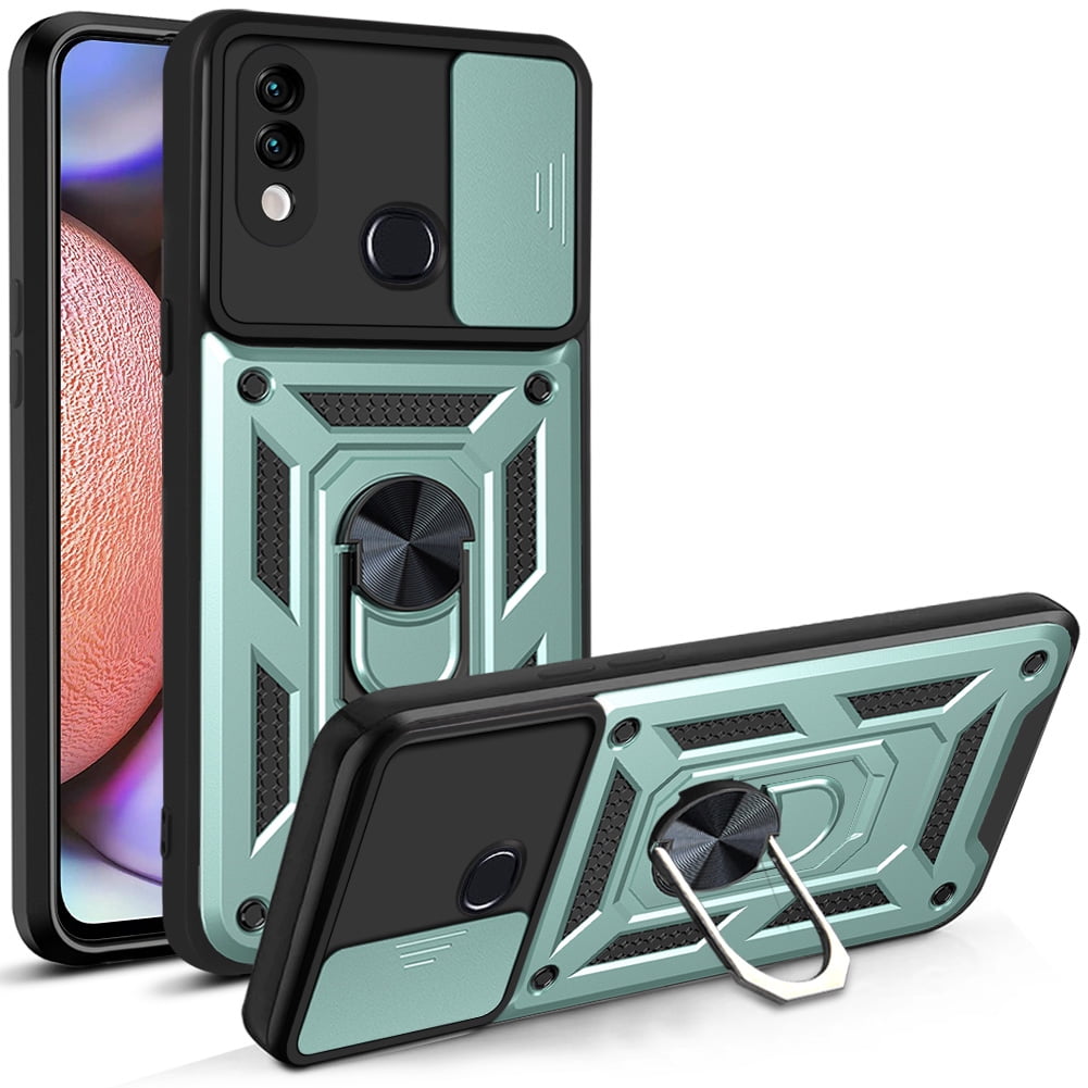 For Samsung Galaxy A51 Case, Ring Kickstand Magnetic & Slide Camera Protector Military-Grade Hybrid Rugged Drop Protection Phone Cover
