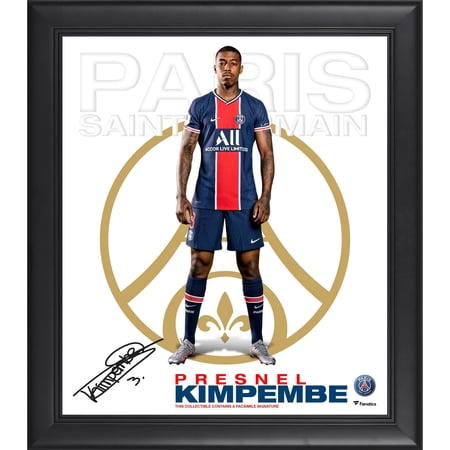 Presnel Kimpembe Paris Saint-Germain Facsimile Signature Framed 15" x 17" Collage