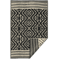 thumbnail image 5 of Fab Habitat Boho Neutral Tribal Outdoor Rug - Waterproof, Fade Resistant, Crease-Free, Reversible - Premium Recycled Plastic - Patio Porch Balcony Deck - Kilimanjaro Black - 8x10 ft, 5 of 12