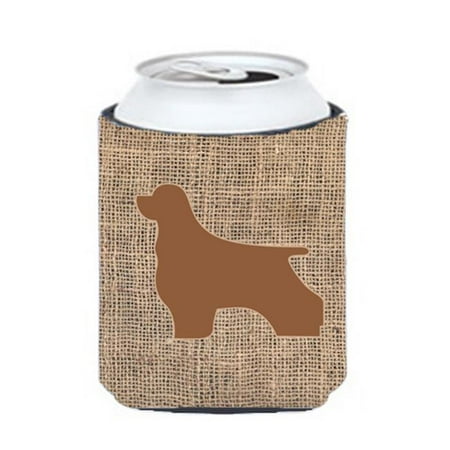 

Cocker Spaniel Burlap And Brown Can Or Bottle Hugger
