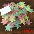 thumbnail image 2 of CAROOTU 100pcs Home Decor Wall Decals Glow Color Stars Luminous Fluorescent Wall, 2 of 5