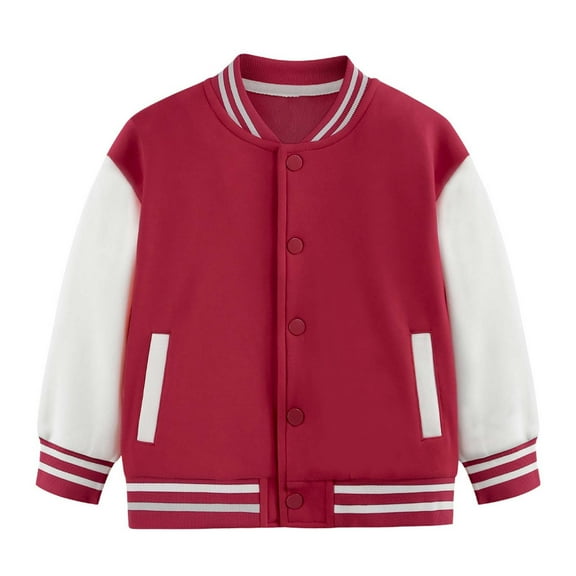 Jackets for Girls Child Autumn Spring Long Sleeved Color Block Baseball Fall Tops for Teen Girls ,3-4 Years