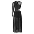 thumbnail image 4 of Manyakai Costumes de Danse Lyrique Moderne pour Femmes Robe Maxi Sans Manches en Tulle Noir TG, 4 of 6