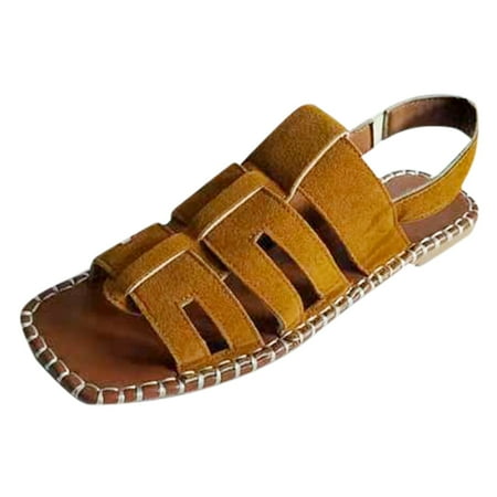 

SZXZYGS Black Sandals Women Sandals for Women Dressy Flat Open Toe Summer Casual Comfortable Beach Travel Shoes