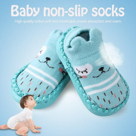 TOPINCN  Baby Floor Soft Cotton Newborn Non-slip Socks Walking Standing Cute Ankle (Best Socks For Standing On Concrete)