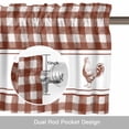 thumbnail image 6 of Vintage Brown Plaid Valance Curtain for Windows Farm Cock Chicken Animal Watercolor Rod Pocket Curtain Valances Short Window Treatments Panels for Kitchen Bathroom Laundry Room Basement 42 x 18 Inch, 6 of 9
