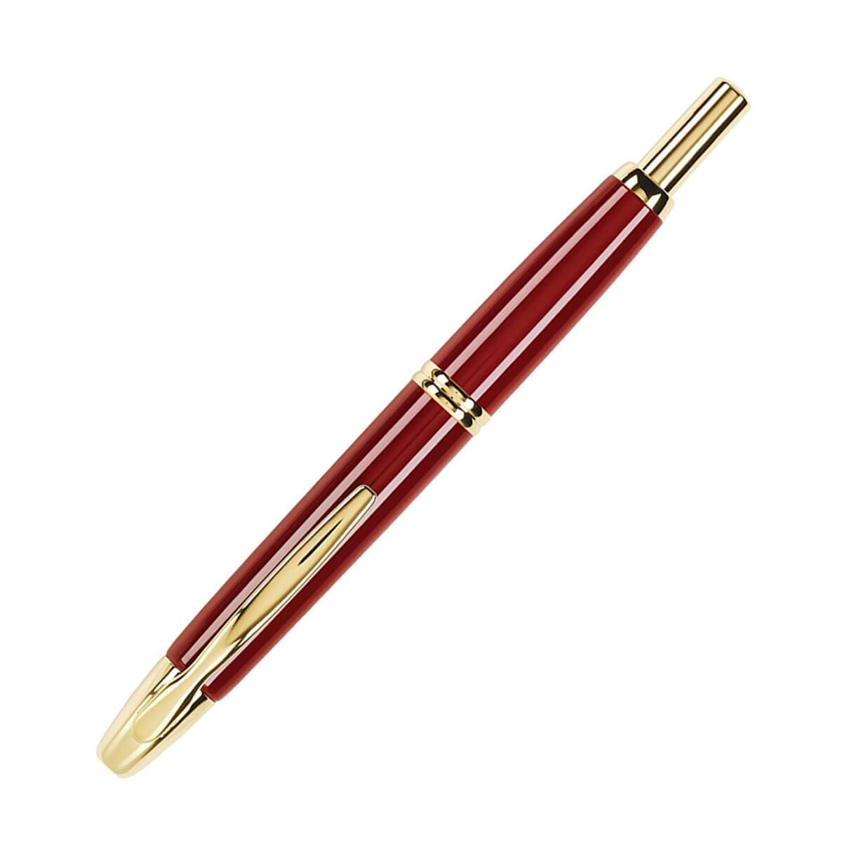 Pilot Vanishing Point Collection Fountain Pen - Red & Gold - Fine Point