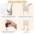 thumbnail image 5 of LibraMal 4 Gallon Trash Can with Wheels and Lid, Modern Narrow Garbage Can with Raised Legs, Space-Saving Rolling Dog-Proof Trash Bin for Bathroom, Kitchen, Bedroom, Office (1, White-1), 5 of 6