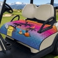 thumbnail image 3 of COEQINE Quilted Golf Cart Seat Blanket Cover, Includes Handle for Carrying When Folded, Universal Fit for EZGO Yamaha Club Car 2-Seaters, 4-Pocket Design, Tropical Palm Gradient Golf Ball, 3 of 8