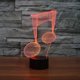 thumbnail image 2 of SCSYV 3D Night Light Music visualization symbolswith Remote Control 7 Color Vision Touch Color Changing Suitable for Decorating Children's Room Birthd, 2 of 5