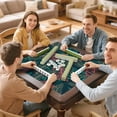 thumbnail image 7 of Hawaii Mahjong Mat for Table, 31.5*31.5in Anti Slip American Mahjong Table Cloth, Noise Reduction, Neoprene Mah jongg Mat with Carrying Bag & 3 Dices, Mahjong Set Gift for Board Tile Games Mats, 7 of 7