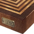 thumbnail image 4 of Spiral Mahogany & Maple Wood End Grain Handmade Cutting Board, 4 of 7