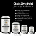thumbnail image 3 of Chalky Chicks 8 Fl Oz Matte Starless Night Black Chalk Paint for Furniture Without Sanding - No Prep Furniture Paint No Sanding All in One for Crafts, Wood, Cabinet, Walls, Metal, Dresser, Farmhouse, 3 of 9