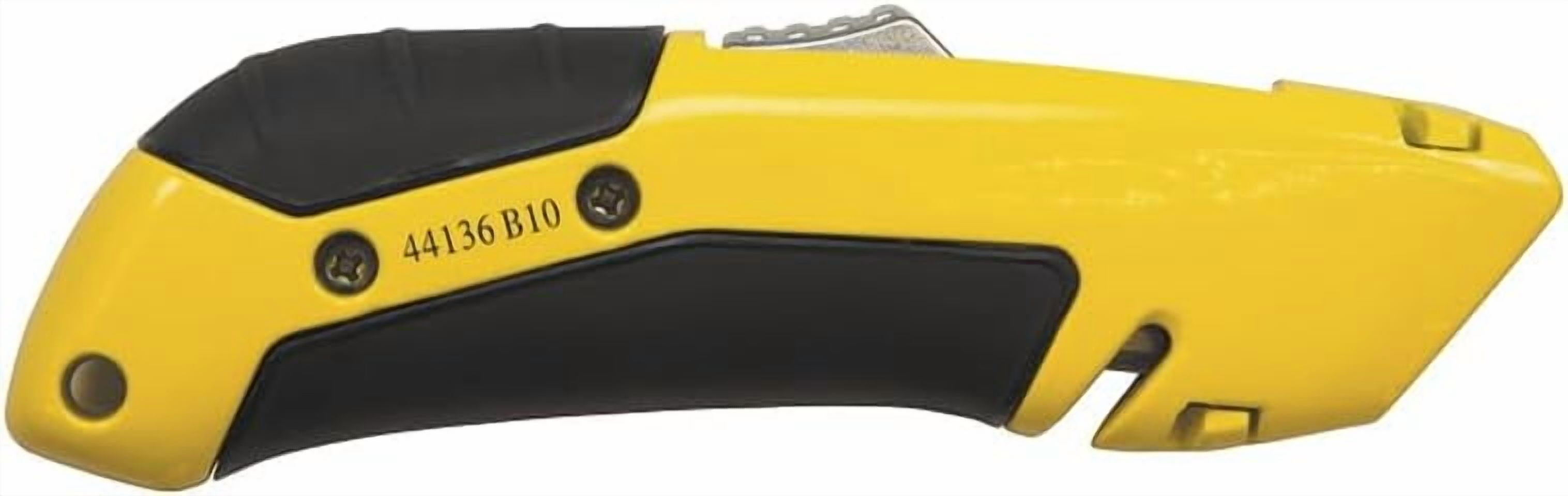 44136 Utility Knife, Heavy Duty Self-Retracting Box Cutter and Crafting Knife with No-Slip Grip, Wire Stripping and Lanyard Hole