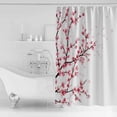 thumbnail image 2 of Shower Curtain Bathroom Set Spring Pink Floral Cherry Blossoms Waterproof Fabric Shower Curtains with Grommets&Hooks Japanese Flowers Privacy Bath Curtain for Bathtub 72x84in, 2 of 7