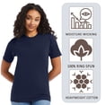 thumbnail image 7 of Crown Craze® Women’s Beefy-T Short Sleeve T Shirt, 100% Ring-Spun Cotton Crew Neck Casual Tee (Maroon, XL), 7 of 7