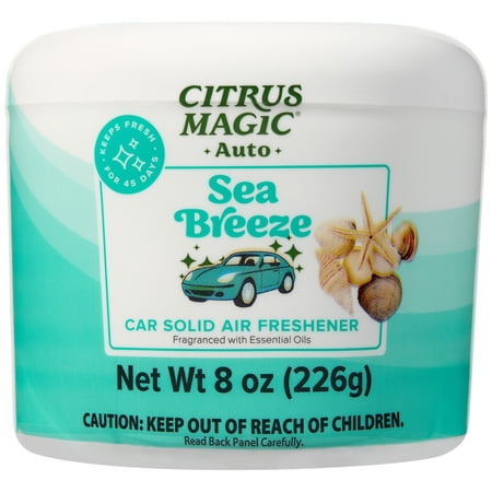 Citrus Magic Auto Solid Air Freshener and Deodorizer, Sea Breeze, 8-Ounce