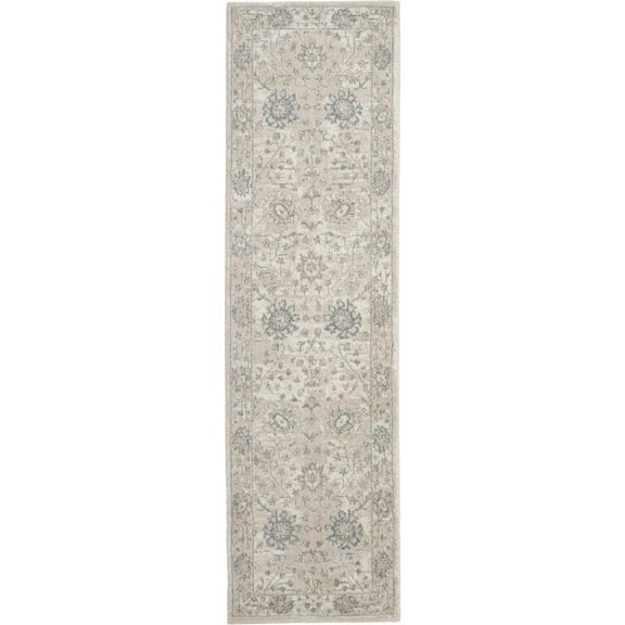 Nourison Home Moroccan Celebration KI384 Ivory/Beige/Blue Indoor Area Rug - 2'2 X 7'6